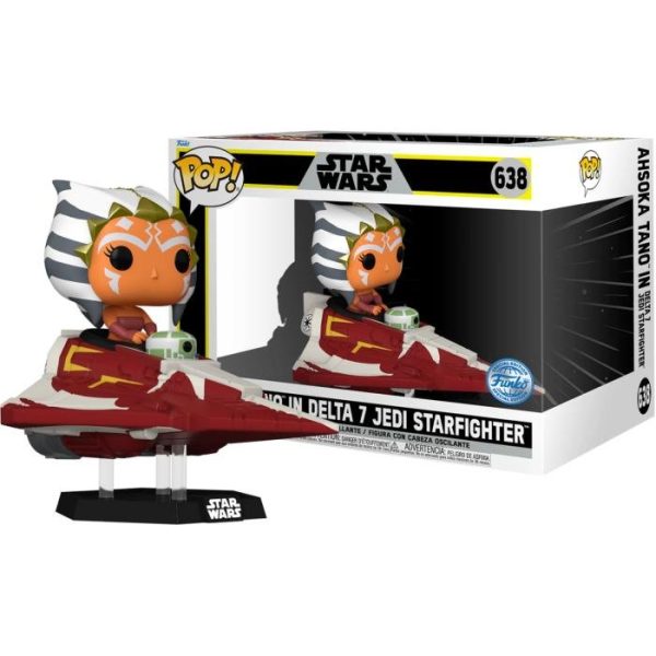 POP figure Star Wars Ahsoka Tano in Delta 7 Jedi Starfighter #638 (Amazon Exclusive)