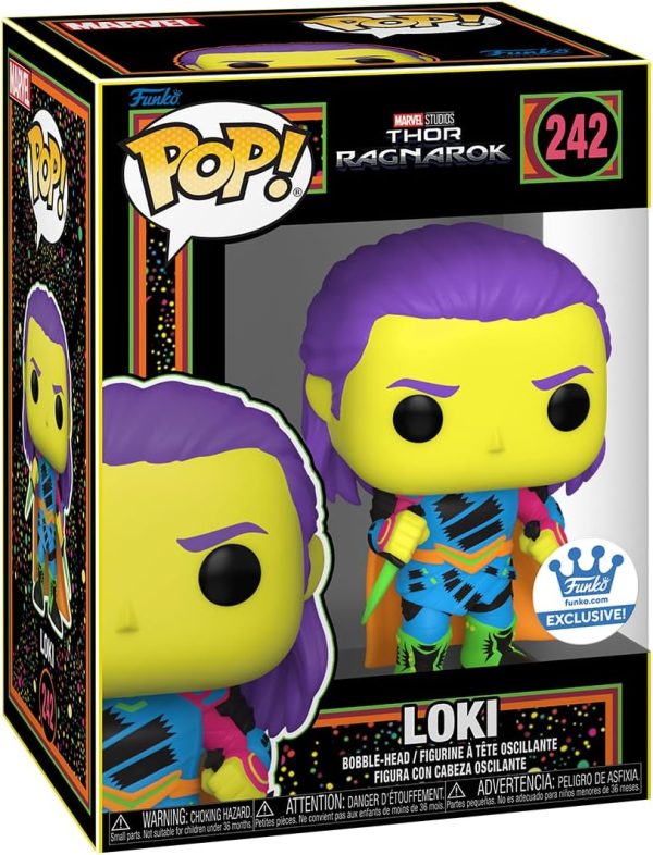 POP figure Thor Ragnarok Loki #242 (Black Light) (Funko Shop Exclusive)