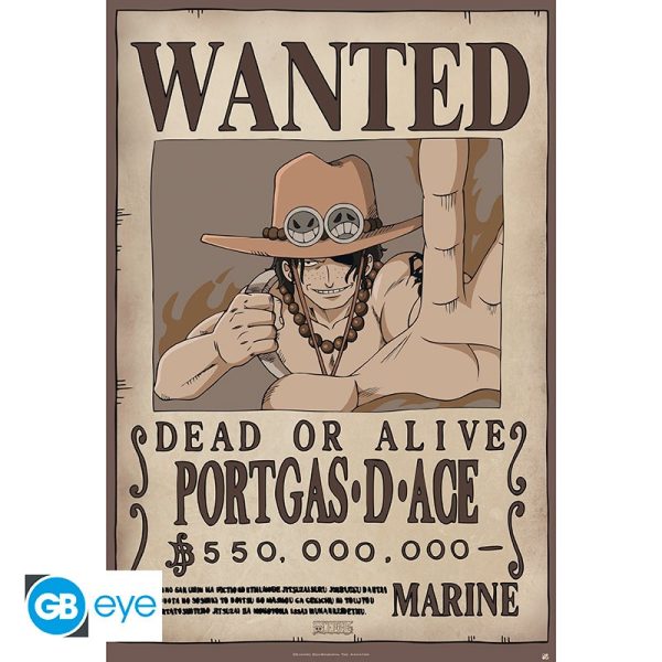 ONE PIECE - Poster Maxi 91.5x61 - Wanted Ace