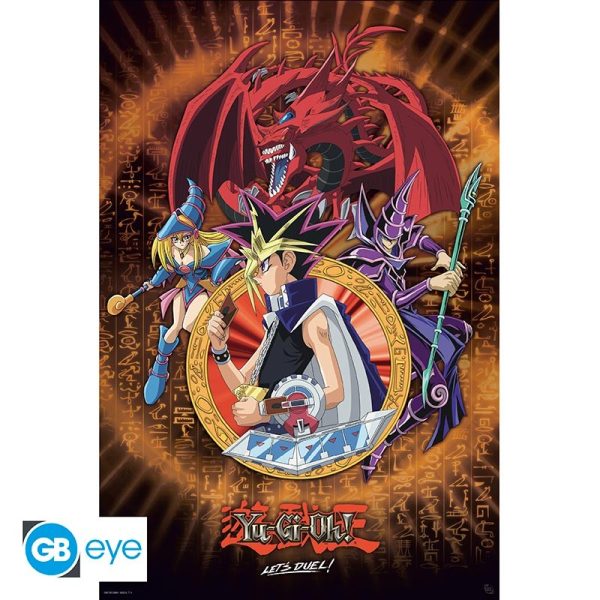 YU-GI-OH! - Poster Maxi 91.5x61 - Yugi Slifer and Magician