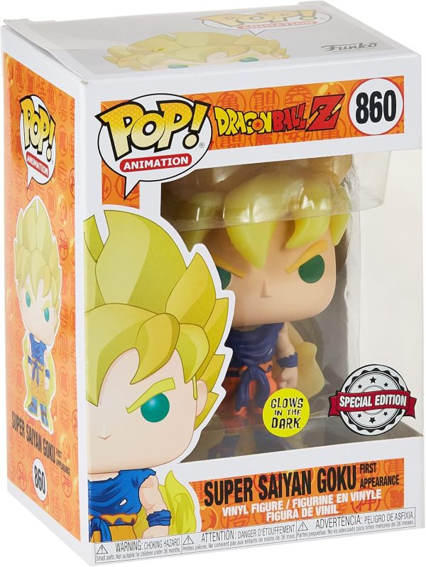 POP figure Dragon Ball Z Super Saiyan Goku First Appearance #860 (Exclusive) (GITD)