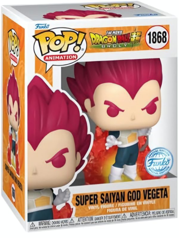 POP figure Dragon Ball Super Broly Movie Super Saiyan God Vegeta #1868 (Exclusive)